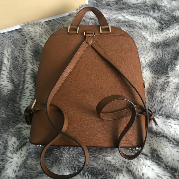 Michael Kors Adele Brown Large Leather Backpack